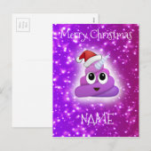 Niedlicher rosa Unicorn kacken Emoji Postkarte (Vorne/Hinten)