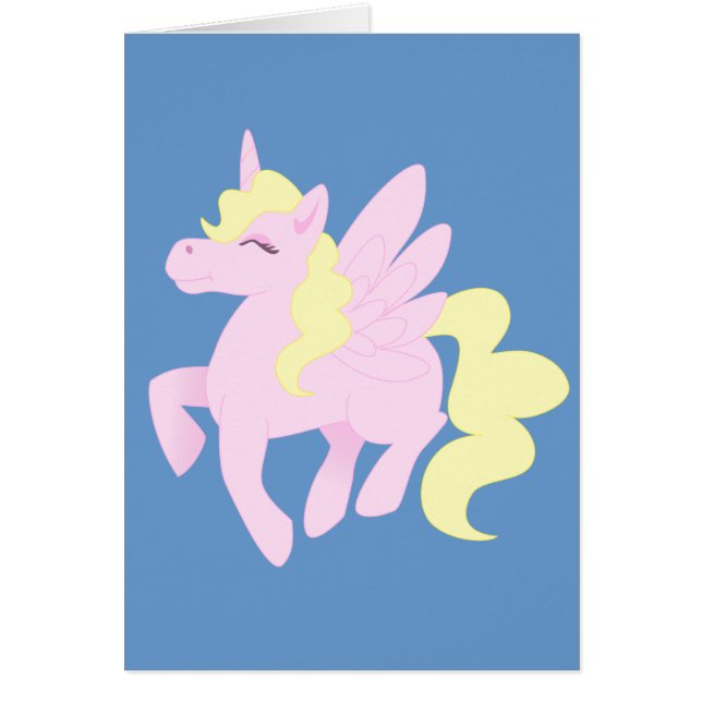 Niedlicher rosa Unicorn Pegasus (Unipeg) (Vorne)