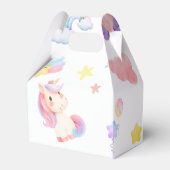 Niedlicher rosa, unicorone Regenbogenballon Muster Geschenkschachtel (Vorderseite)