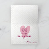 Niedlicher rosa Valentinstag Feiertagskarte (Innenseite)