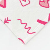 Niedlicher rosa Valentinstag Fleecedecke (Ecke)