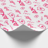 Niedlicher rosa Valentinstag Geschenkpapier (Ecke)