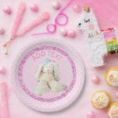 Niedlicher rosa Vintager Pappteller (Party)