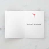 Niedlicher rosa Watercolor-Flamingo behalten Ihren Ankündigung (Innenseite)