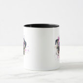 Niedlicher rosa Watercolor-Mops Tasse (Zentrum)