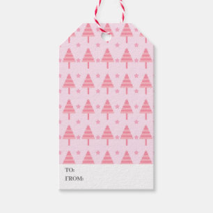 Niedlicher Rosa Weihnachtsbaum Geschenkanhänger