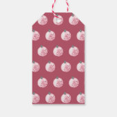 Niedlicher Rosa Weihnachtsbaum Retro Urlaub Geschenkanhänger (Rückseite)