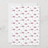 Niedlicher Rosa Whale | Girl Baby Dusche Einladung (Rückseite)