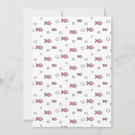 Niedlicher Rosa Whale | Girl Baby Dusche Einladung (Rückseite)