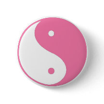 Niedlicher rosa Yin Yang Knopf