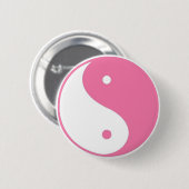Niedlicher rosa Yin Yang Knopf Button (Vorne & Hinten)