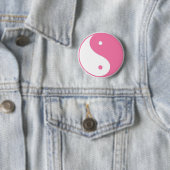 Niedlicher rosa Yin Yang Knopf Button (Beispiel)