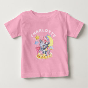 Niedlicher rosafarbener Bär Baby T-shirt