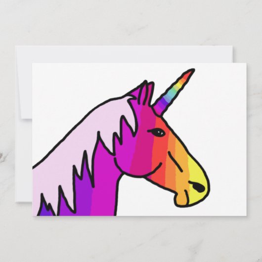 Niedlicher rosafarbener Einhorn-Star-Kindergeburts Einladung (Rückseite)