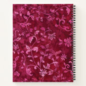 Niedlicher rosafarbener Individuelle Name mit Blum Notizblock (Rückseite)