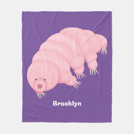 Niedlicher rosafarbener kardialer Cartoon Fleecedecke (Vorderseite)