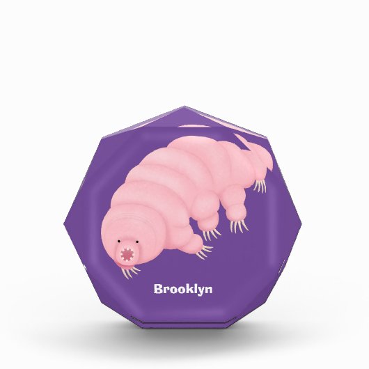 Niedlicher rosafarbener kardialer Cartoon Fotoblock (Vorderseite)