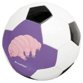 Niedlicher rosafarbener kardialer Cartoon Fußball (Dreiviertel)