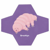 Niedlicher rosafarbener kardialer Cartoon Fußball (Flach)