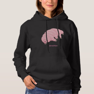 Niedlicher rosafarbener kardialer Cartoon Hoodie