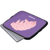 Niedlicher rosafarbener kardialer Cartoon Laptopschutzhülle (Vorne Knopf)