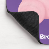 Niedlicher rosafarbener kardialer Cartoon Mousepad (Ecke)