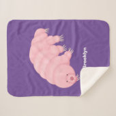 Niedlicher rosafarbener kardialer Cartoon Sherpadecke (Vorderseite (Horizontal))