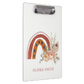 Niedlicher Rost Orange Boho Bläsernbogen Farbe Was Klemmbrett (Rechts)