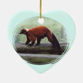 Niedlicher Rot-Getrumpfter Lemur-roter Keramikornament (Hinten)