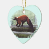 Niedlicher Rot-Getrumpfter Lemur-roter Keramikornament (Links)