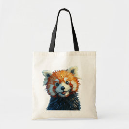 Niedlicher Rot-Panda-Tote-Bag-Ölgemälde Tragetasche