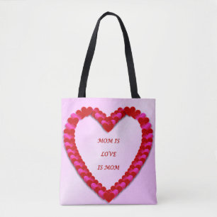 Niedlicher Rot-Rosa-Muttertag Tote Tasche