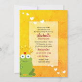 Niedlicher Rot- und Gelbdruckfrosch Einladung (Vorderseite)