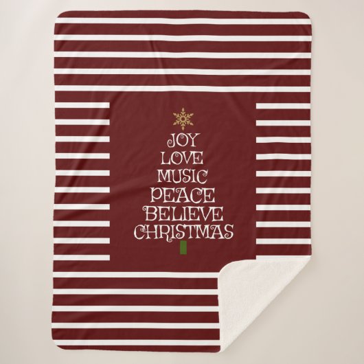 Niedlicher Rot/Weiß-Geist Sherpadecke (Vorderseite)