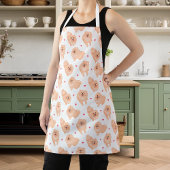 Niedlicher Rot-Weiß-Spitz Schürze