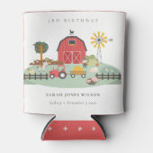 Niedlicher Rotbarnylard-Bauernhof jedes Alter Gebu Dosenkühler (Vorderseite)