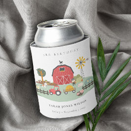 Niedlicher Rotbarnylard-Bauernhof jedes Alter Gebu Dosenkühler