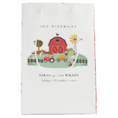 Niedlicher Rotbarnylard-Bauernhof jedes Alter Gebu Mittlere Geschenktüte (Vorderseite)