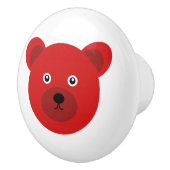Niedlicher Roter Bär Keramikknauf (Rechts)