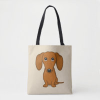 Niedlicher roter Cartoon-Dackel-Hund der Dackel-|