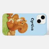 Niedlicher Roter Eichhörnchen Stash of Nuts Grass  Case-Mate iPhone Hülle (Rückseite (Horizontal))