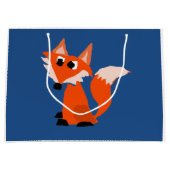 Niedlicher roter Fox-Cartoon Große Geschenktüte (Vorderseite)