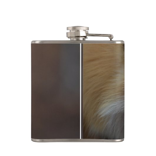 Niedlicher roter Fox Flachmann (Rückseite)