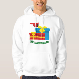 Niedlicher, roter Kardinal eröffnet ein blaues Ges Hoodie