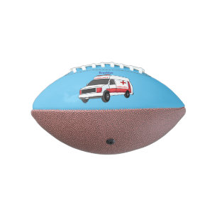 Niedlicher roter Krankenwagen Cartoon Football