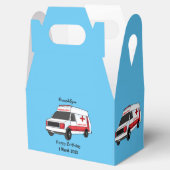 Niedlicher roter Krankenwagen Cartoon Geschenkschachtel (Geöffnet)