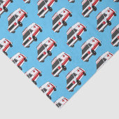 Niedlicher roter Krankenwagen Cartoon Seidenpapier (Ausschnitt)