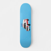 Niedlicher roter Krankenwagen Cartoon Skateboard (Vorne)