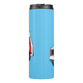 Niedlicher roter Krankenwagen Cartoon Thermosbecher (Rückseite)