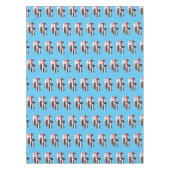 Niedlicher roter Krankenwagen Cartoon Tischdecke (Vorderseite)